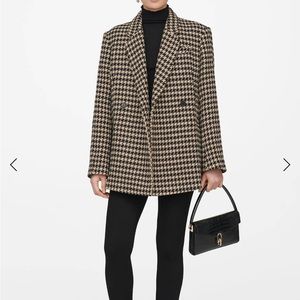 Anine Bing Kaia Houndstooth blazer